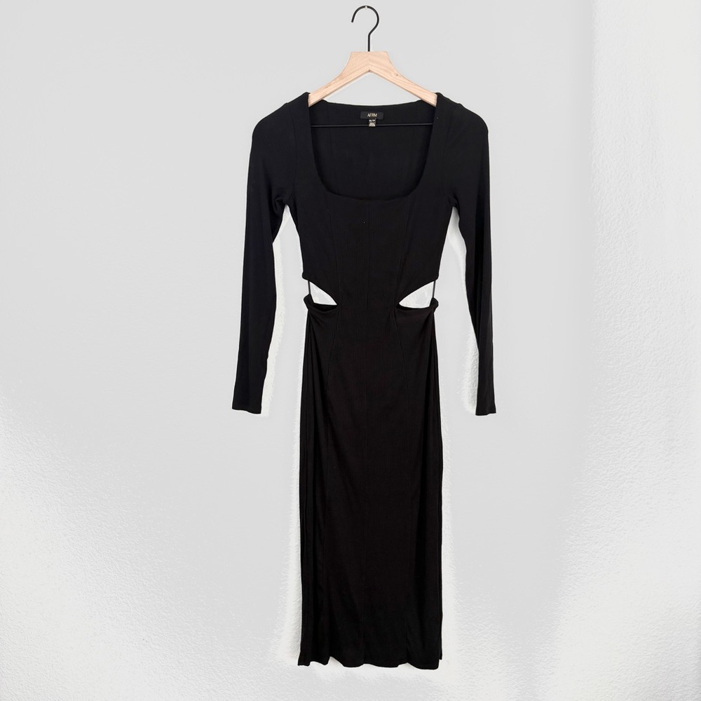 Elegant Black Cut-Out Dress